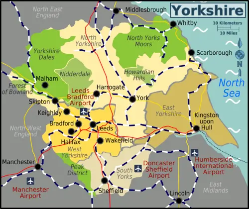 yorkshire map
